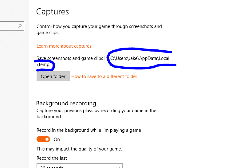 Xbox game bar Capture not working 296367d1599484800t-unable-move-captures-folder-xbox-bar-captures-cap2.png