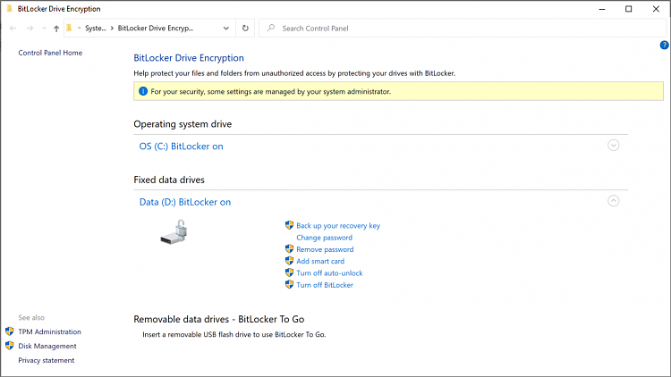 How can I remove the yellow i exclamation mark appeared at C and D drive in window 10? What... 296633d1599640153t-what-exclamation-mark-yellow-circle-my-d-drive-help-plz-bitlocker.png