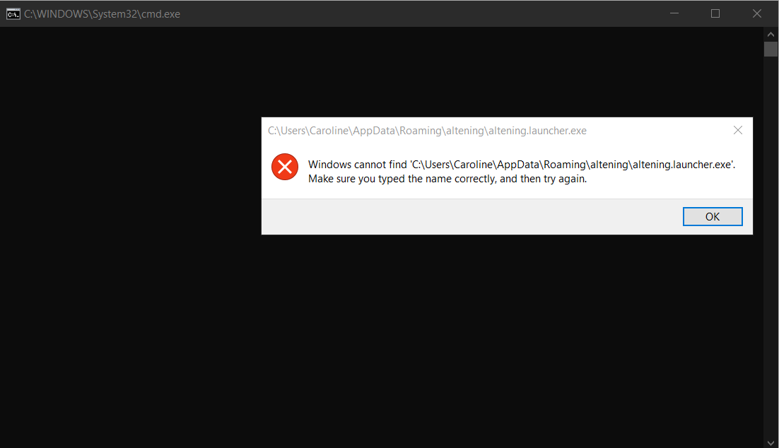 Cmd tries to open a .exe file everytime I plug in or charge my laptop. 297b0b73-eccb-46c4-afb7-dc5250c13dcf?upload=true.png