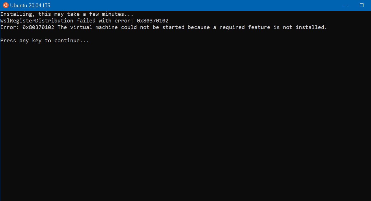 Unbale to run WSL on my system even after enabling all the features required . 299e97d2-84b3-4540-8b1d-772e8f39fe1b?upload=true.png