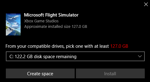 Microsoft Flight Simulator 2020 Installation cannot choose drive other than C? 29ba5820-be84-4be1-b363-8ea2921631e2?upload=true.png