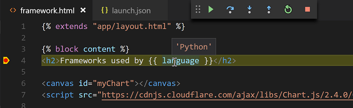 Python in Visual Studio Code - January 2019 Release 2_DjangoTemplate2.png
