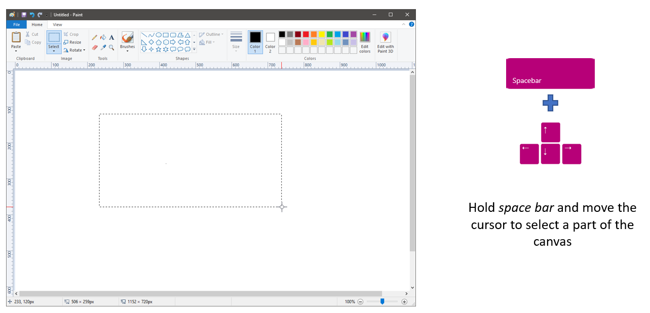 New Microsoft Paint Accessibility Features in Windows 10 version 1903 2_SelectionControls.png