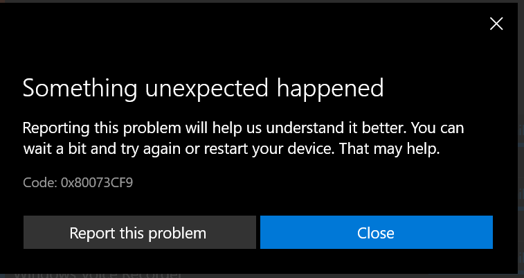 After update to 1809, created new user profile, still have broken Store 2a56a1fa-2fc2-4fbd-8012-13b384ba87f5?upload=true.png