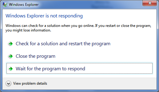 The application is not responding. The program may respond again if you wait. 2b13094c-cf06-4322-971a-bebffd5a922b.png