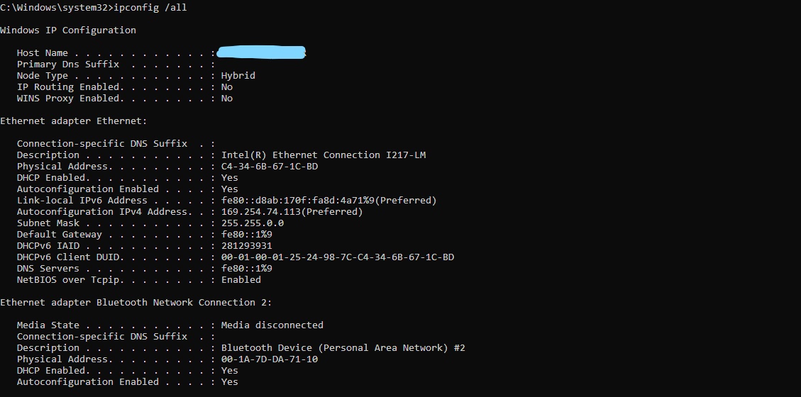 I'm having issues with my network works after ipconfig release/renew but forgets when I restart 2b33411f-6b26-4fa4-a9c2-e10619342c7f?upload=true.jpg