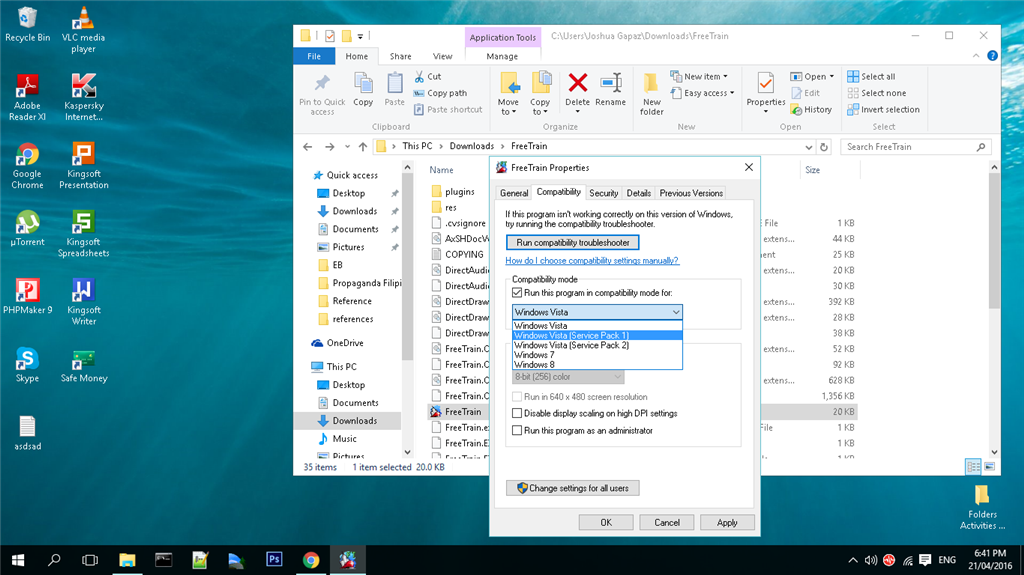 Application does not show Windows Xp in Compatibility Mode 2b7e1d4a-5d49-4bdb-8f7f-a16fdd37e0ae.png