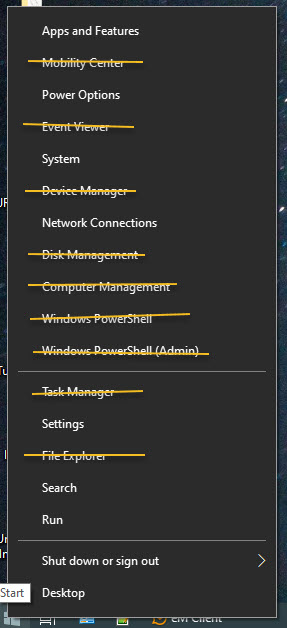 Power User Menu links broke after Win10 2004 update. 2c0e0b8f-cfcb-4d9e-8d54-52e0501d7883?upload=true.jpg