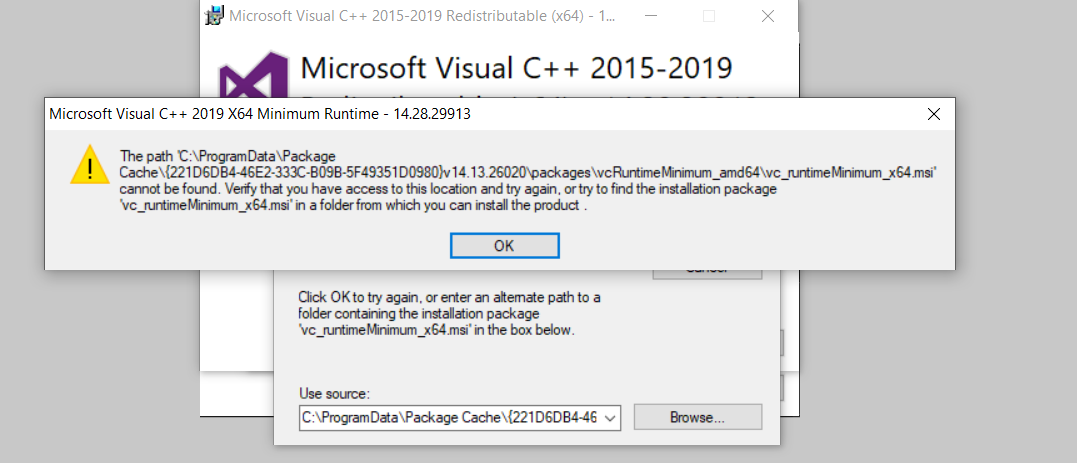 Problems installing Microsoft Visual C++ 2015-2019 Redistributable X64 2c3d81d8-9a07-4914-bc0a-2c2732314868?upload=true.png