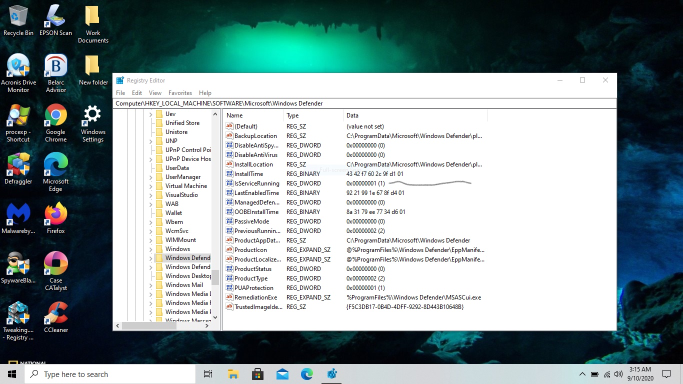 MICROSOFT DEFENDER WONT ACTIVATE.....VIRUS & THREAT PROTECTION SERVICE WON"T START 2c620bb1-22a7-425e-aa4b-ad0e026d09e3?upload=true.jpg