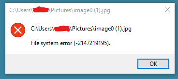 File System Error -2147219195 when using wsreset or opening photos 2c8451b4-54df-4077-b741-89c0cfc7124a?upload=true.png