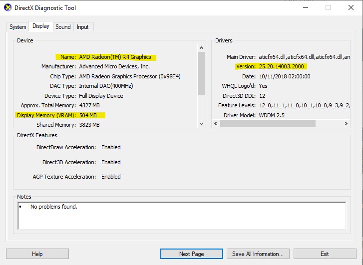 Discrete GPU is not listed in Graphics settings, Dedicated memory is incorrect in Task... 2e510f35-611a-4f55-a01b-959c38834371?upload=true.jpg