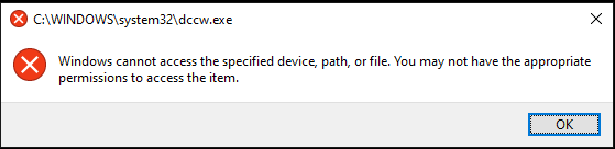 error when i try to get to the calibrate display color menu ??? 2e99dd7a-3d6c-468c-924d-4154bdfc5e6d?upload=true.png