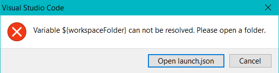 Visual Studio Code Error: "Variable $workspaceFolder can not be resolved. Please open a... 2ec8e9d2-091f-4e1e-91da-81490f6875f6?upload=true.png