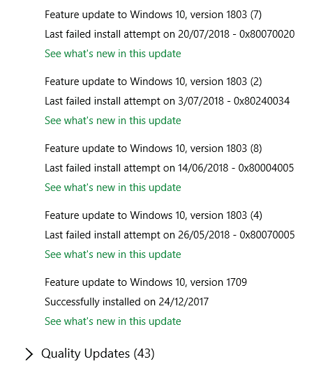 Windows 10 x64 has not finished updating to 1803 after more than 6 months. 2eeb903e-6353-418f-bde2-e36013a5af09?upload=true.png