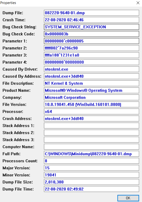BSOD when running Malwarebytes scan or playing games 2f1baeff-53b0-482d-8646-fb8e60b0d0c1?upload=true.png