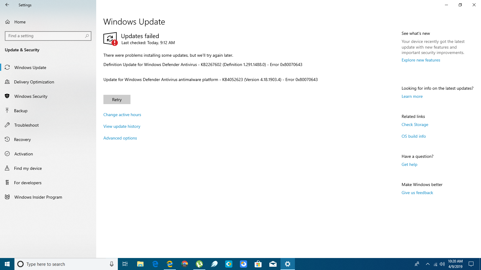 There were problems installing some updates, but we'll try again later. 2feeaa6a-22f4-4d19-b502-eed12c7b7212?upload=true.png