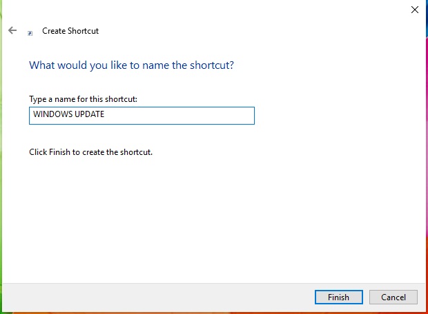 Windows Update Shortcut on Desktop 2LDYQwV.jpg