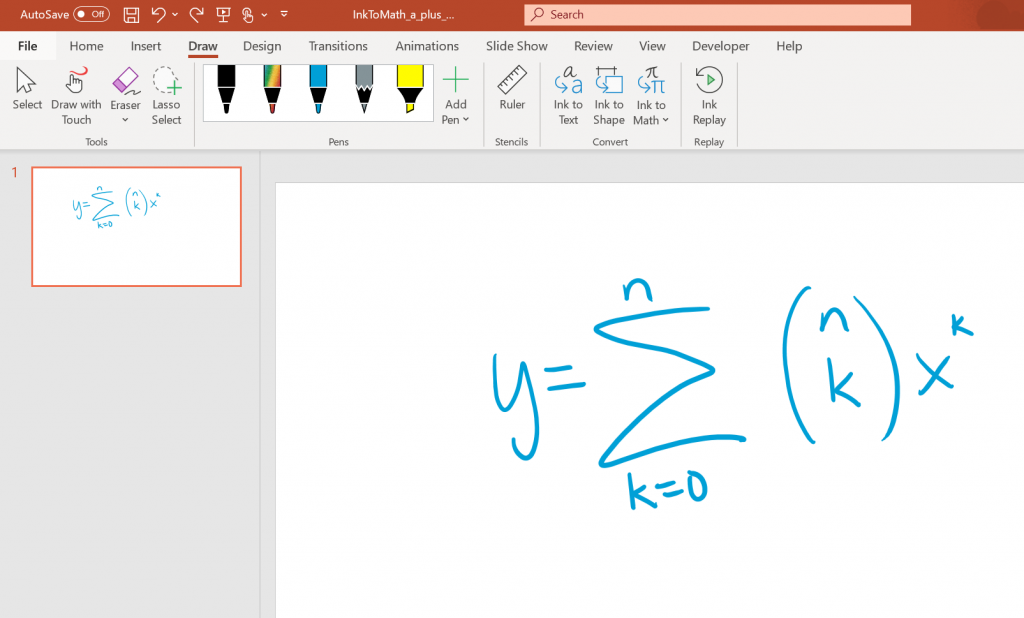 Announcing new Ink to Math feature in PowerPoint for Office 365 3-1024x618.png