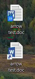 Why do my desktop icons have a "check mark" or arrows in the lower left hand? 302731d1603233290t-single-vs-double-arrows-lower-left-windows-desktop-icons-arrow-test.jpg