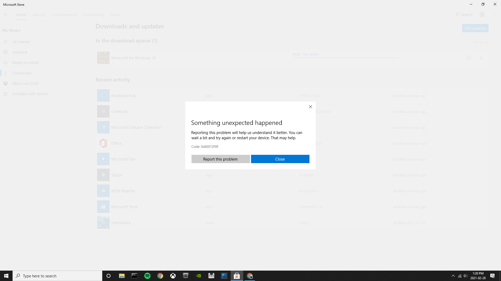 Trying To Install Anything In The Microsoft Store And Get An Error 30d15a1e-c278-4b4b-bf8c-2be12d6d9347?upload=true.png