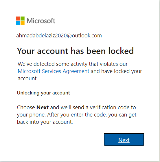 Locked out Outlook to unlock sends code to outlook acct which is locked vicious circle 310374d1607781750t-locked-out-outlook-account-accountlocked.png