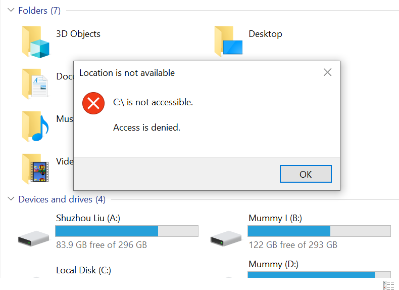 C: Disk not accessible 311b73b1-0cff-4d42-81b1-ef0d9d5a2205?upload=true.png