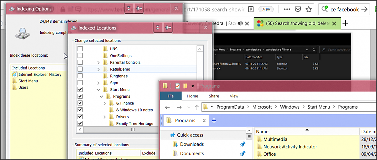 Windows security/defender won't open or show up in "installed apps" but shows up in search... 313272d1609672235t-search-showing-old-deleted-apps-not-showing-newly-installed-apps-1.png