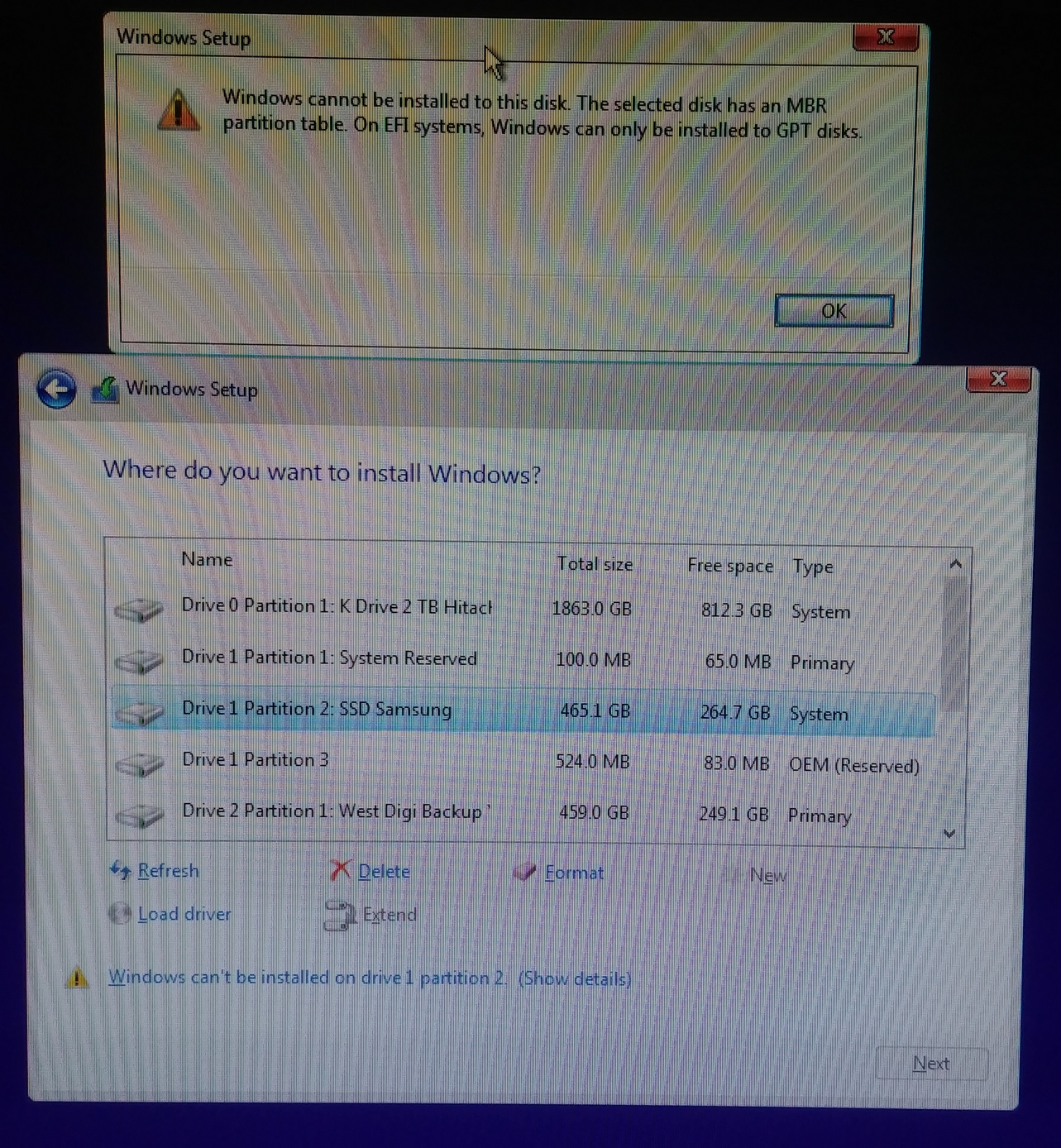 Error msg: This PC can't run Windows 10?  But it is running Win10. 3138a791-8f70-4984-8c65-eaa9c93d6a47?upload=true.jpg