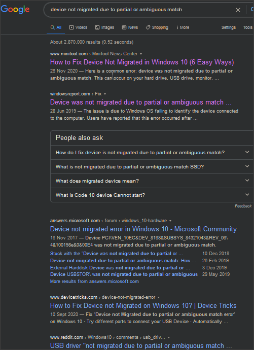 "device settings not migrated" error message 314707d1610741892t-device-not-migrated-.png