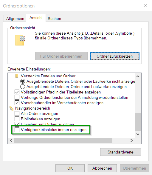 Search by "Status" or "Availability Status" in File Explorer 317522d1612427195t-disable-green-status-online-icon-file-explorer-status-bar-ordneroptionen.png
