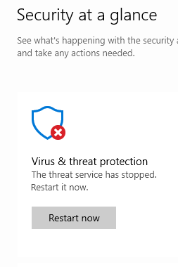 "Virus & threat protection has stopped". Unable to start. Windows 10 31fb870c-8703-4b65-95dd-a39aceaf4add?upload=true.png