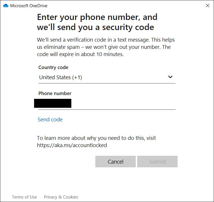Microsoft has locked my account and won't send a code to my phone. How else do I unlock it... 320618d1614454312t-onedrive-locked-cant-unlocked-error.jpg