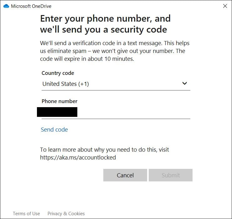 Microsoft has locked my account and won't send a code to my phone. How else do I unlock it... 320618d1614454312t-onedrive-locked-cant-unlocked-error.jpg