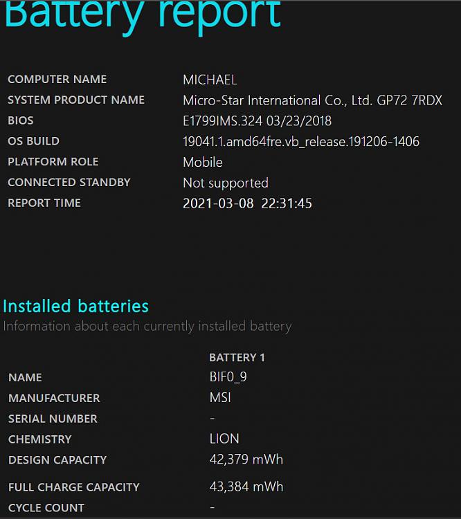 Battery is dead dead will not accept a charge how do I Jumpstart this thing to get the... 321881d1615261895t-laptop-battery-dead-0308-msi-battery-report.jpg