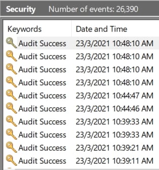 I have a lot of events in "Event Viewer -> Windows Logs -> Security", thousands per minute.... 324165d1616467956t-thousands-security-logs-event-viewer-audit-success-26390.jpg