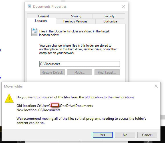 how to stop OneDrive from changing documents and other folders location after new os install 325304d1617149637t-cant-change-location-documents-folder-move.docs1.jpg