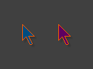 How do I remove the orange background colour on my shortcuts? 326727d1618042781t-custom-cursors-preview.png