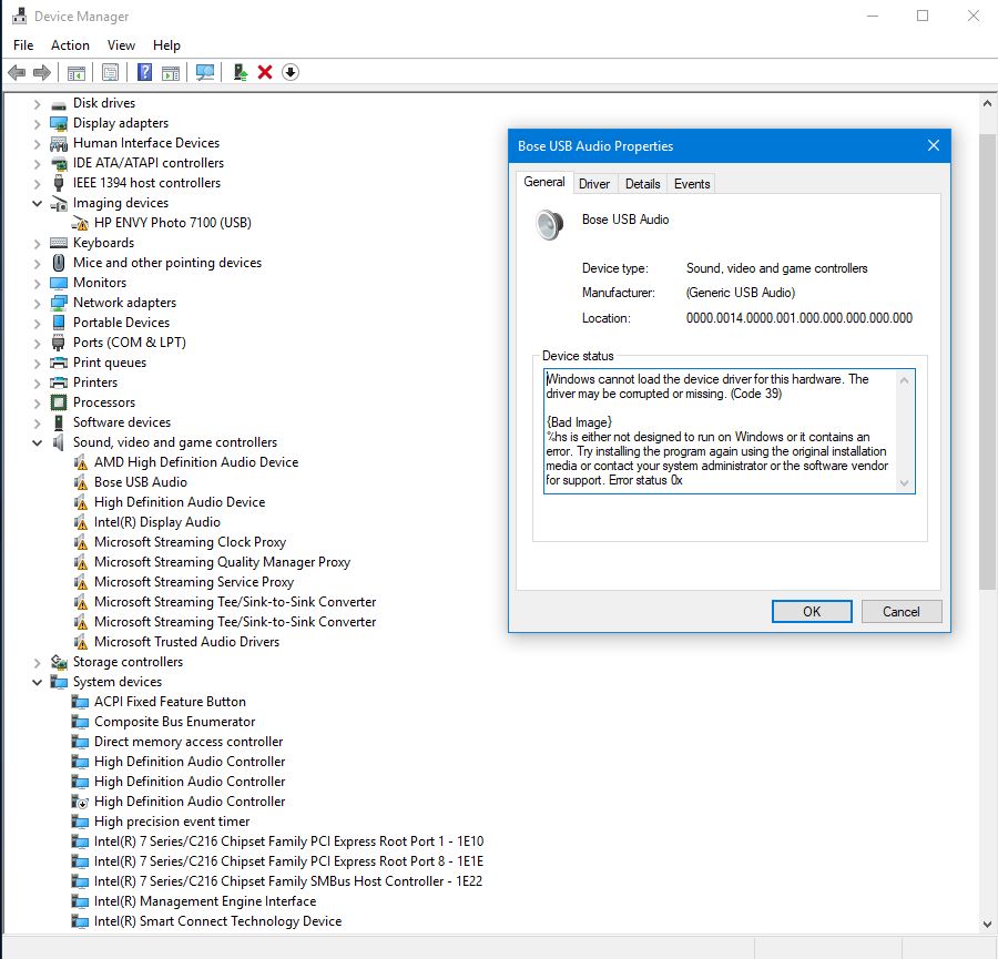 Code 39 on all Sound, Video and game Contollers. 327627f9-2a21-4e8f-9ae5-21f13d43f3e5?upload=true.jpg