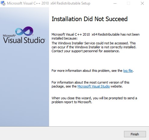 Windows Installer error while trying to install Visual C++ 2010 x64 327e7dc3-33ef-4b93-97d8-35836f999399?upload=true.jpg