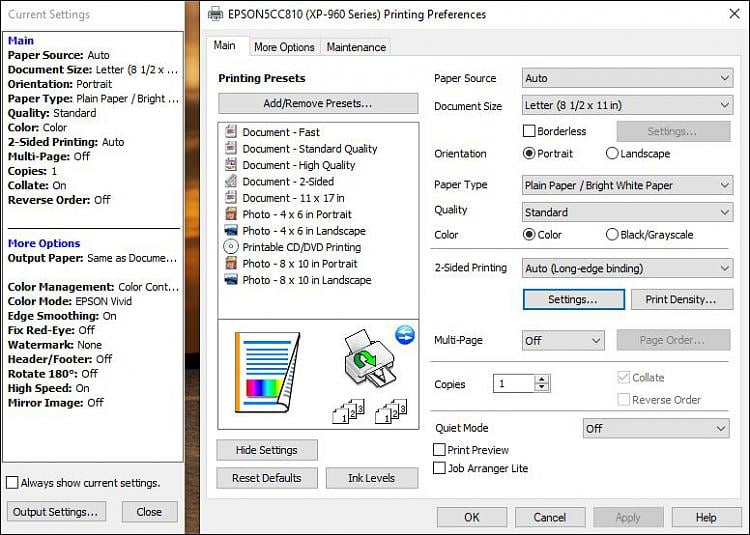 printer will not print shows that IT IS out of paper but it has paper. printer is HP color... 328936d1618607241t-printer-not-printing-if-plain-paper-epson-xp-960-printing-settings.jpg