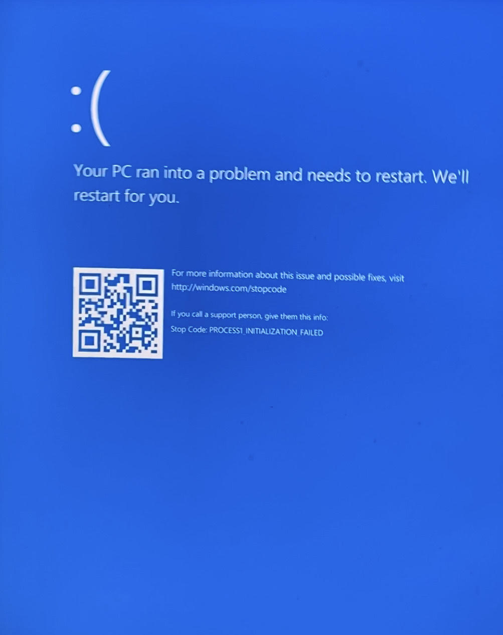 Windows 10 installed on iMac error process1_initialization_failed 32915b69-9d75-4589-a25f-e00ebd824e5f?upload=true.jpg