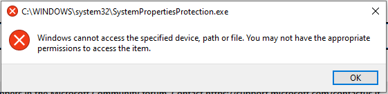 Error when create restore point. 32dd1ff5-96f7-44ec-a460-2d624628f7d8?upload=true.png