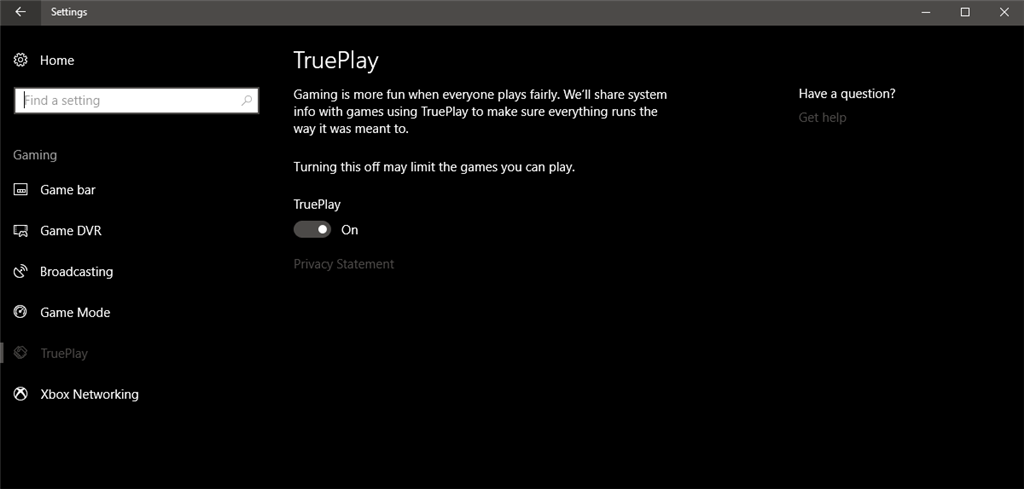 Turn On or Off TruePlay for Gaming in Windows 10 336dfb19-2450-4d70-b1b0-c0b6600ad9e5.png