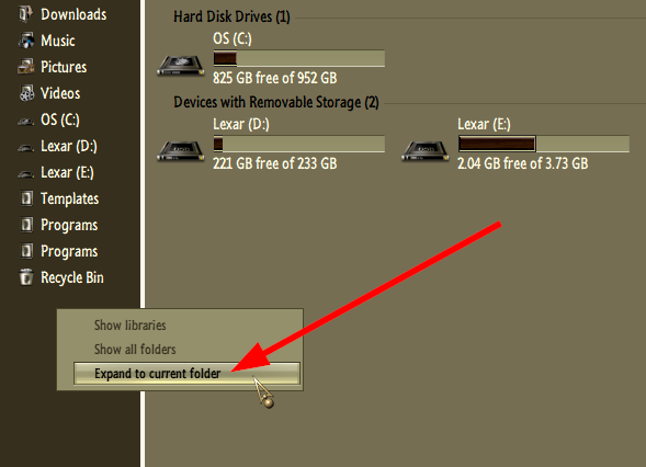 Windows Explorer left pane arrows won't expand the folder 338076d1624235182t-file-explorer-expand-selected-folder-left-pane-0001105.png