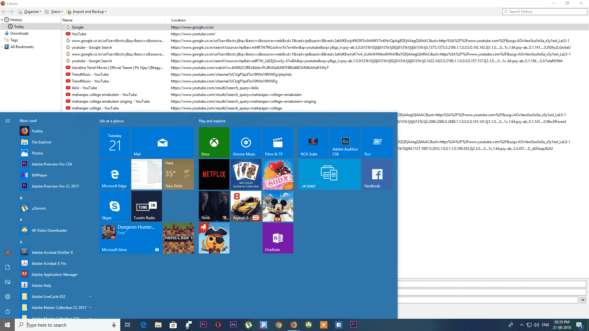 Will pressing the windows key while viewing firefox history change anything with the... 3394c465-5a2f-491a-9b0a-1ad3ce4f23f7?upload=true.png