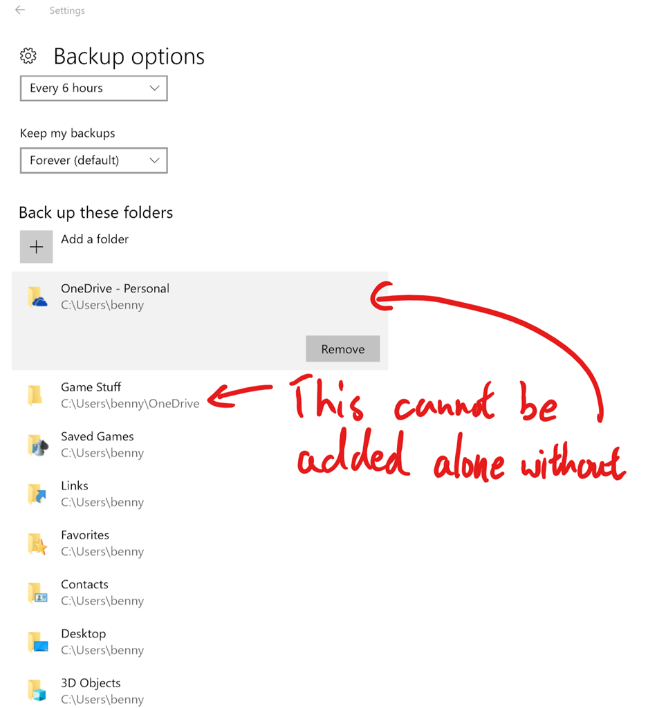 Windows 10 File History - Cannot add folders located deeper than the Personal Folder 34222506-49cd-48bc-a5fb-0682b870534f.png