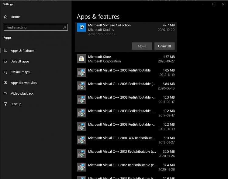 I keep uninstalling OneNote, Solitaire, Salad Games, Solitaire, Skype but they keep... 343895d1629392978t-need-delete-solitaire-0819-uninstall-solitaire-apps-features.jpg