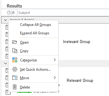 I rely on Win10 "Group By..." in my Local Searches. But, it Condenses Results per Grouping... 345458d1630952125t-disable-outlook-365-search-results-groups-outlook-365-search-results-groups_.png