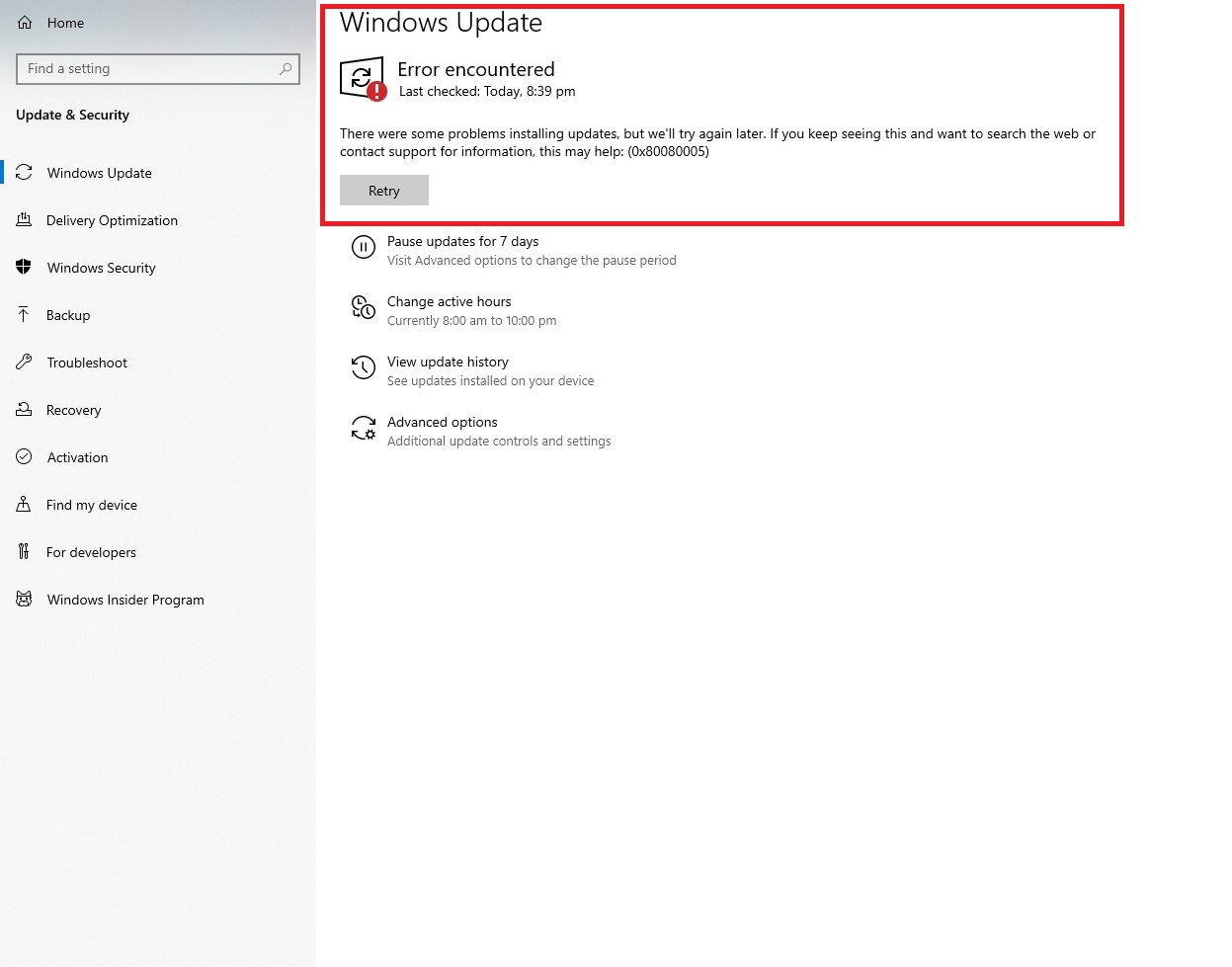 Windows 10 Pro Update Error 0x80080005 and "Windows Security" Options on Settings Won't Show 34638426-8ea9-4f04-be4b-5610e2a5a899?upload=true.jpg